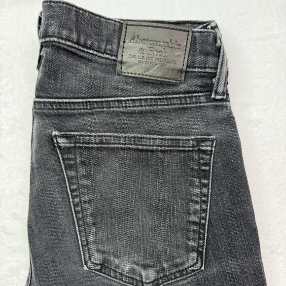 Abercrombie & Fitch Jeans Men 31x30 Black Langdon Skinny Jeans Used With Spots - Picture 6 of 16